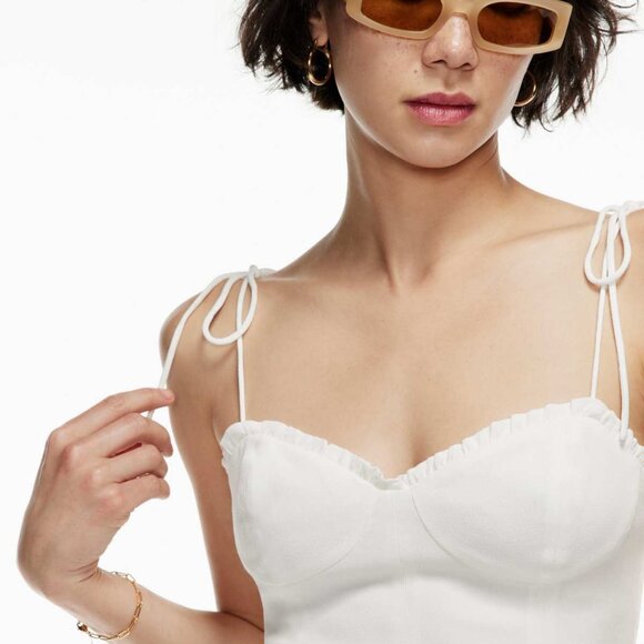 Aritzia Wilfred Fable Dress Sweetheart Bustier Mini Dress Size 0 - Picture 4 of 16